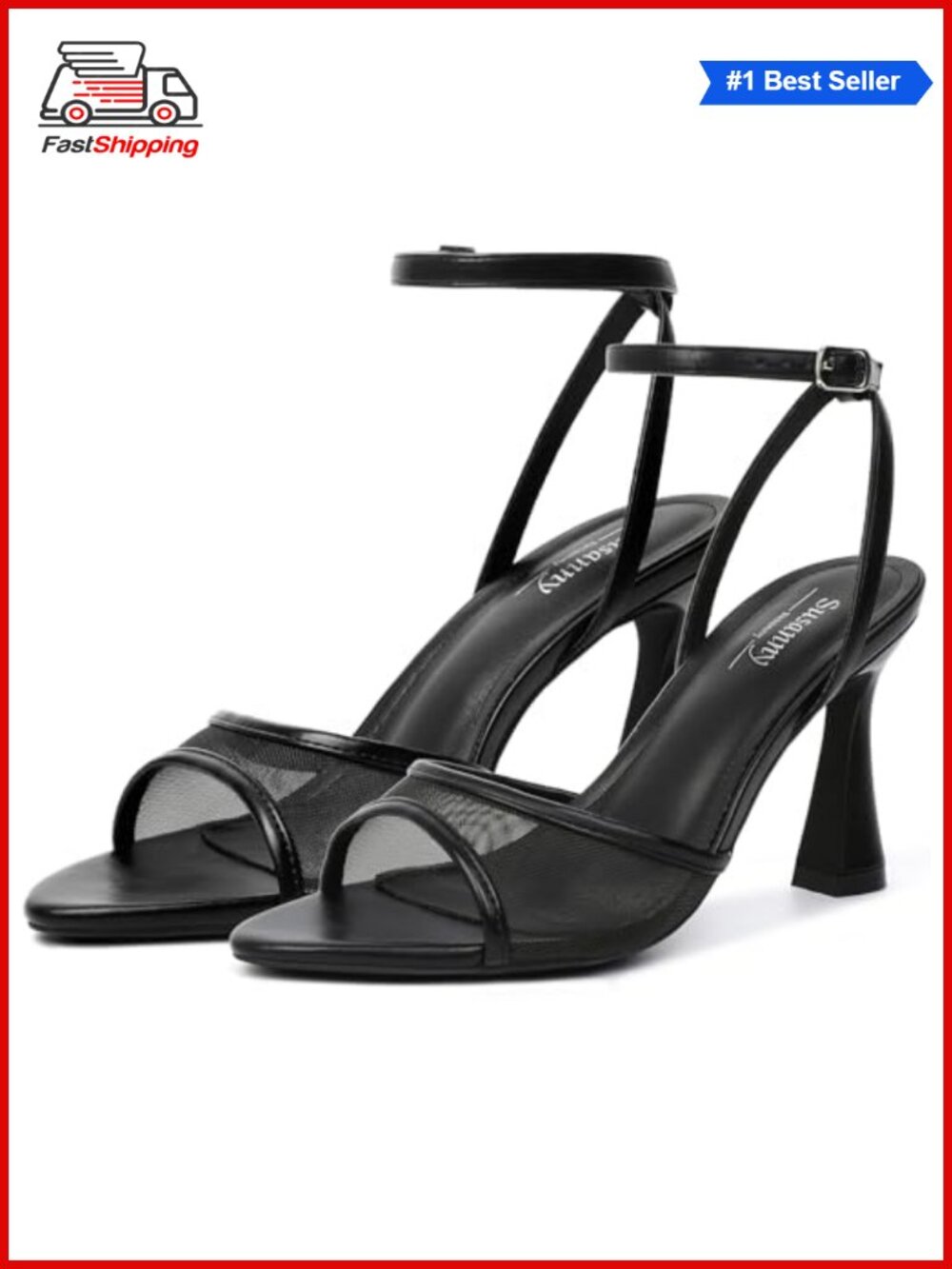 Women's Strappy Open Toe Kitten Heel Sandals Ankle Strap Wedding Party Prom